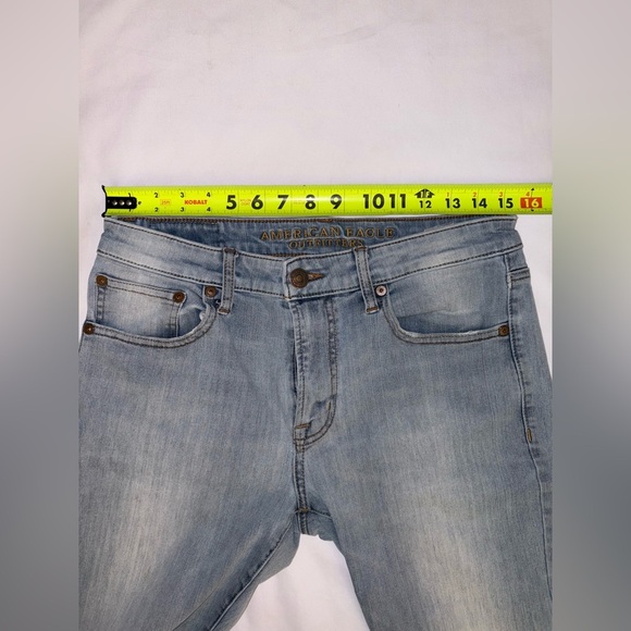 American Eagle Men’s Size 31/30 Light Wash 360 Extreme Flex Slim Straight Jeans - Picture 2 of 8